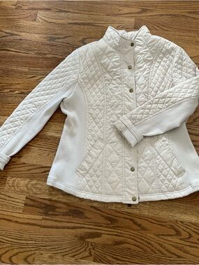 Merona Cream Quilted Utility Jacket